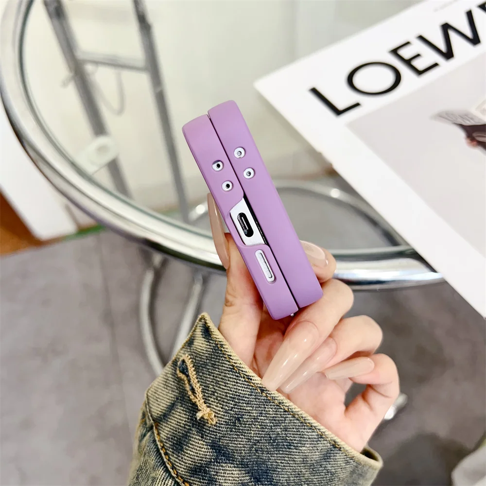 Роскошный красочный лазерный магнитный чехол в горошек для телефона Samsung Z Flip 6 5 4