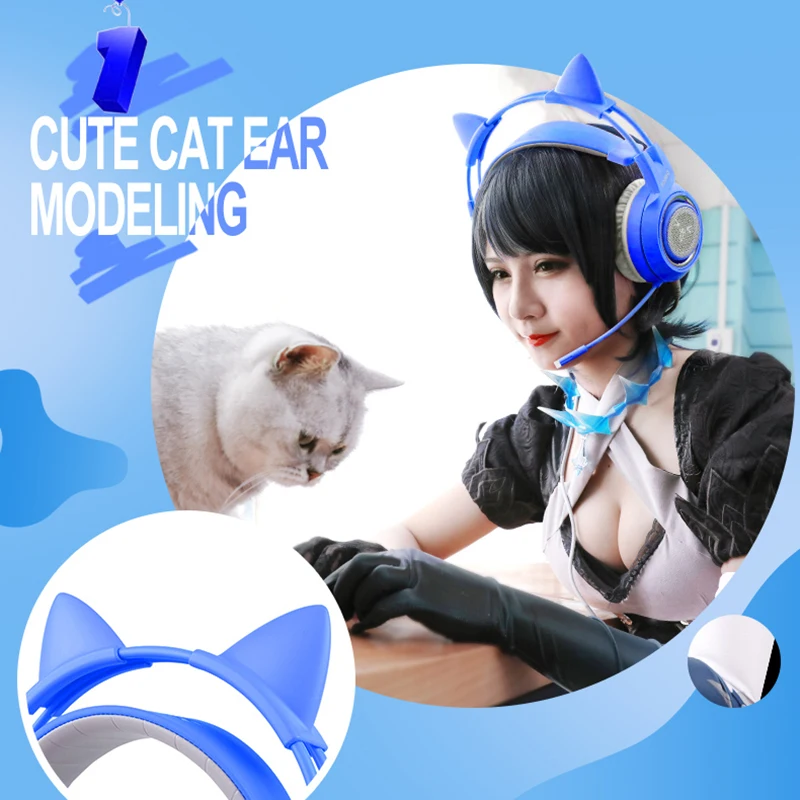 Синие проводные наушники SOMIC G952S игровая гарнитура с микрофоном стерео для PS4 XBOX