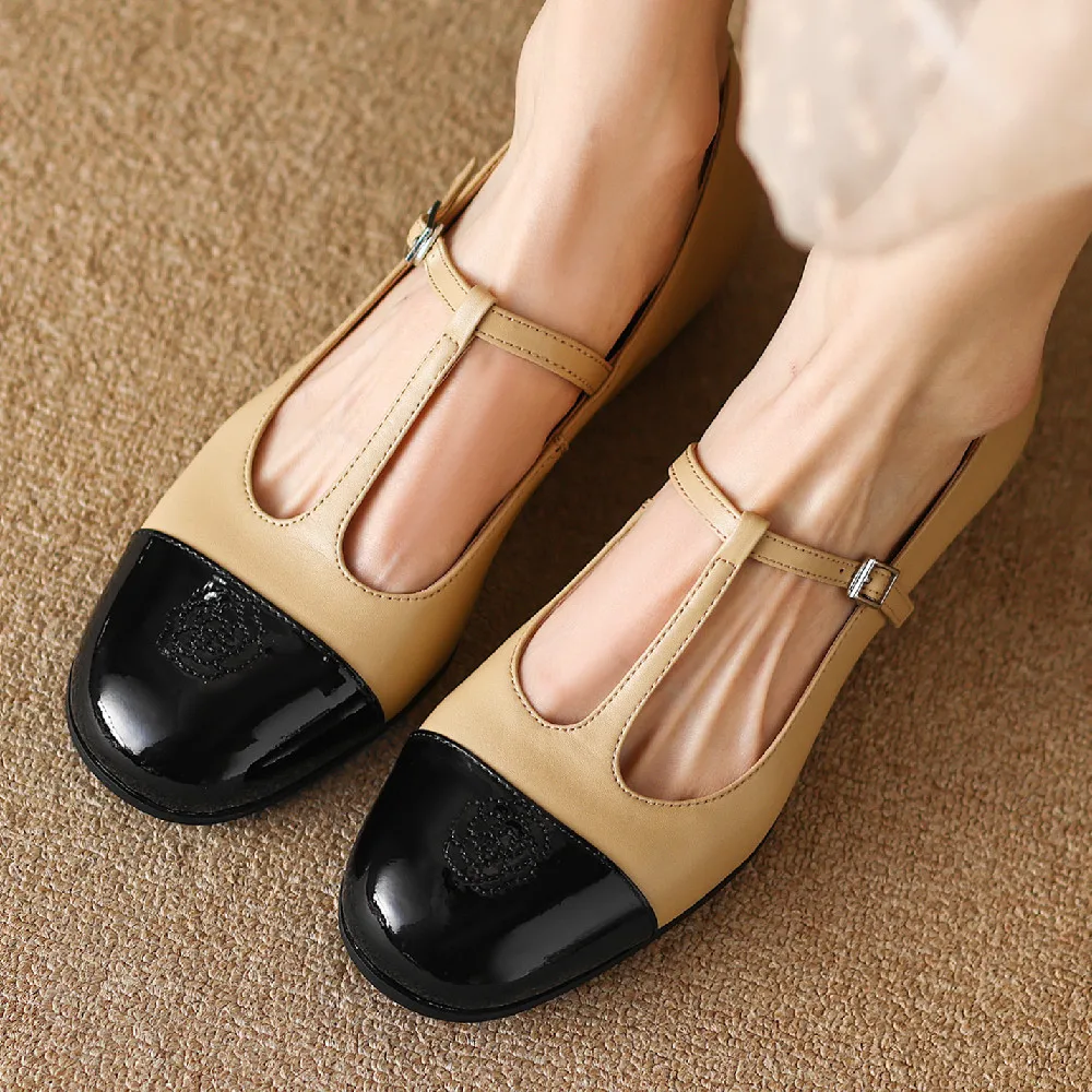 Балетки женские из натуральной кожи на плоской подошве лоскутные мягкие удобные