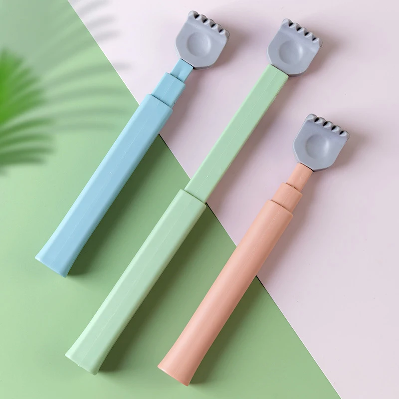 Мягкая силиконовая чесалка для спины телескопический Массажер снятия зуда