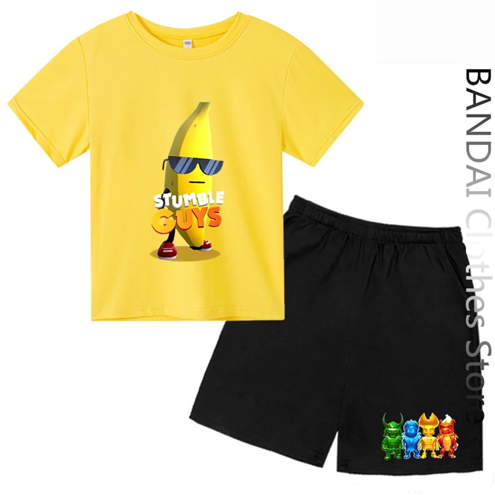 

Stumble Guys T-Shirts Kids Harajuku Games TShirts Boys Girls Original Cartoon People Print Tops Stumble Guys Children's Clothing