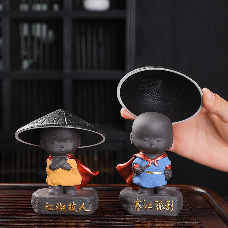 

Creative ceramic young monk) filter kung fu tea accessories tea strainer home tea tea furnishing articles
