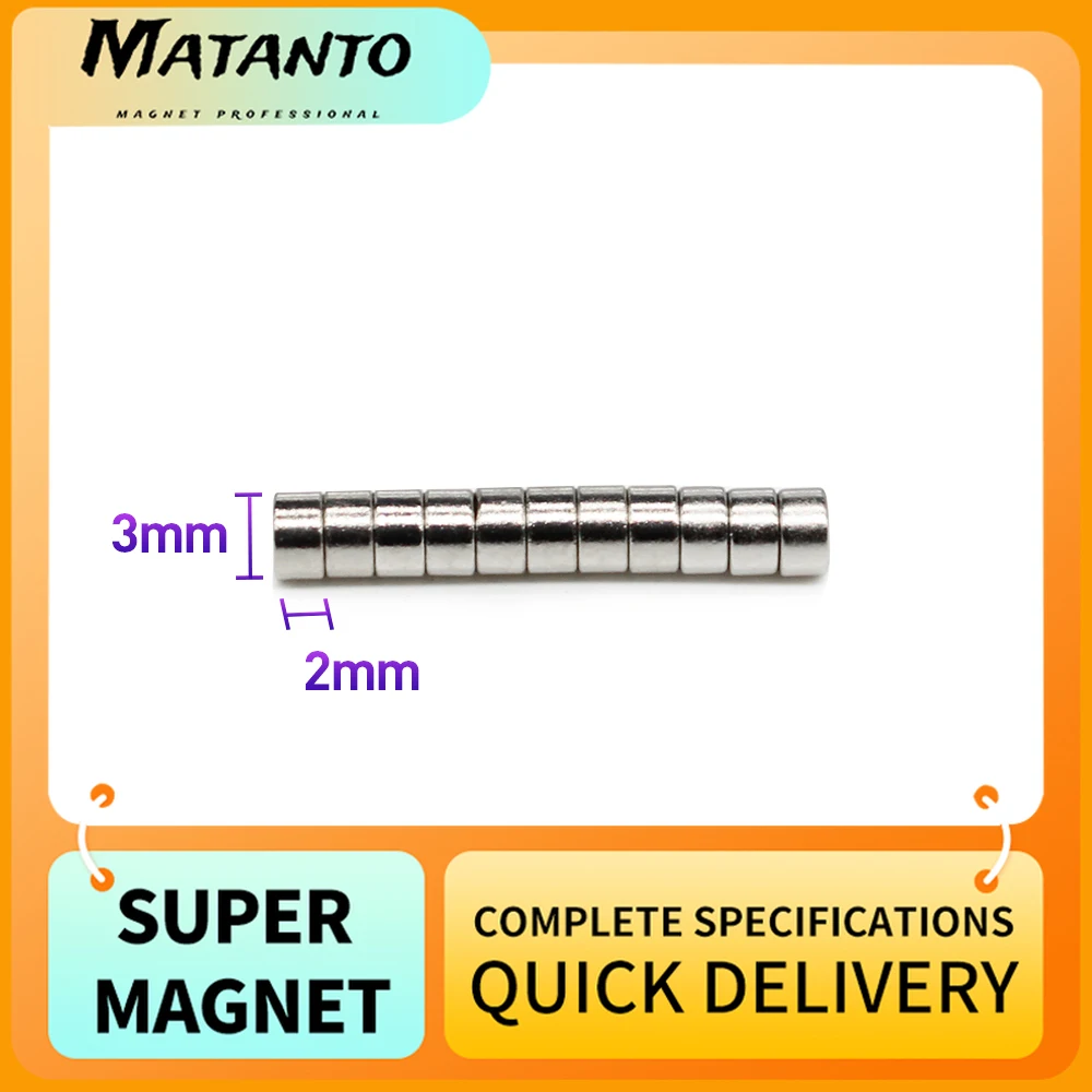 

100/200/500/1000/2000/5000PCS 3x2 Minor Disc Search Magnet Small Round Magnets 3x2mm Neodymium Permanent Magnets Strong 3*2 mm