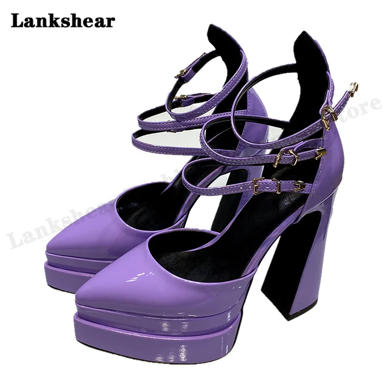 Pumps Sexy Shoes Platform Mary Jane Shoes Fashion Women Pumps Pointed Toe Sexy High Heel Dress Party Shoes Woman Plus Size 34-43