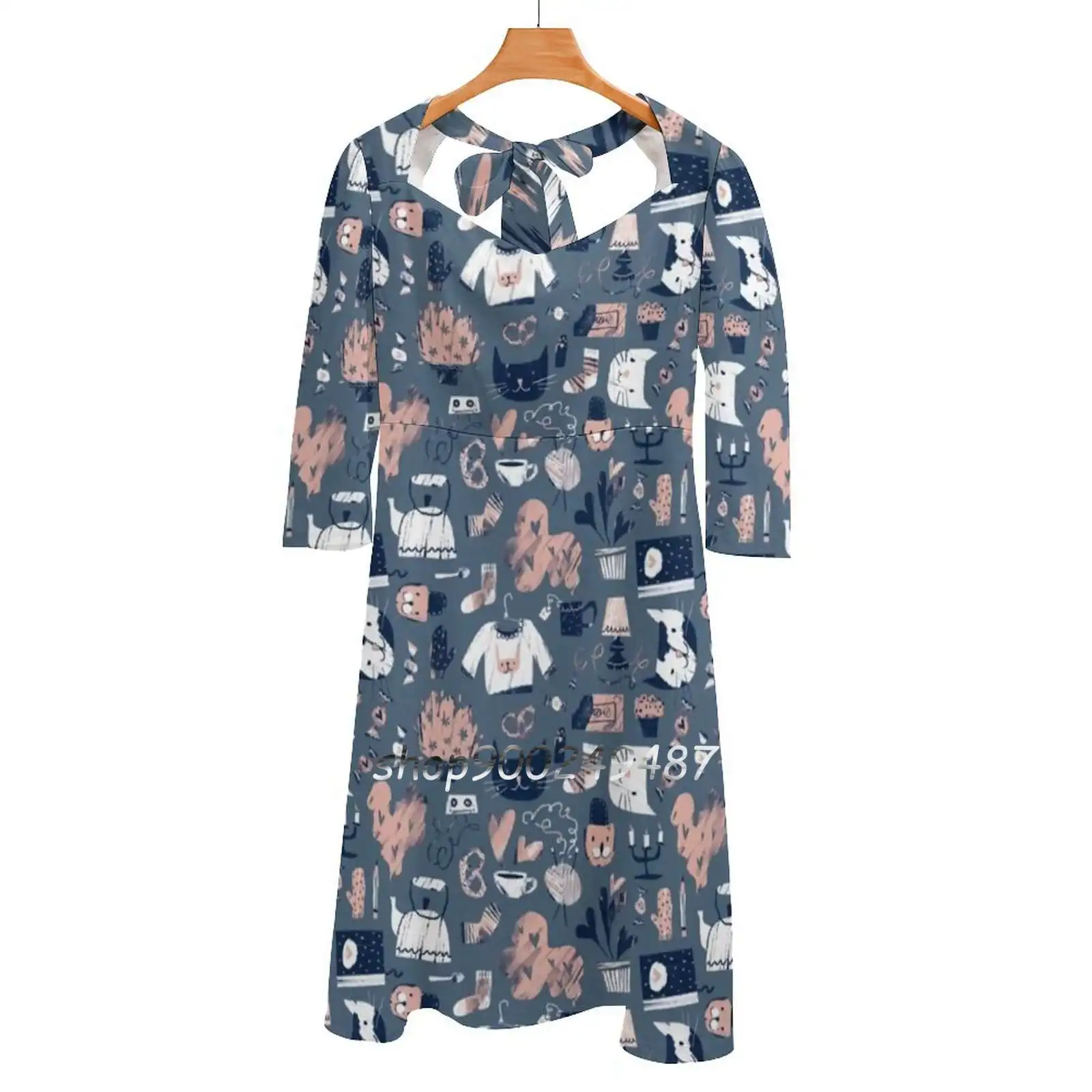 

Уютный вечерний комплект, платье с квадратным вырезом, новое элегантное женское облегающее платье, уютная милая симпатичная маленькая восх...