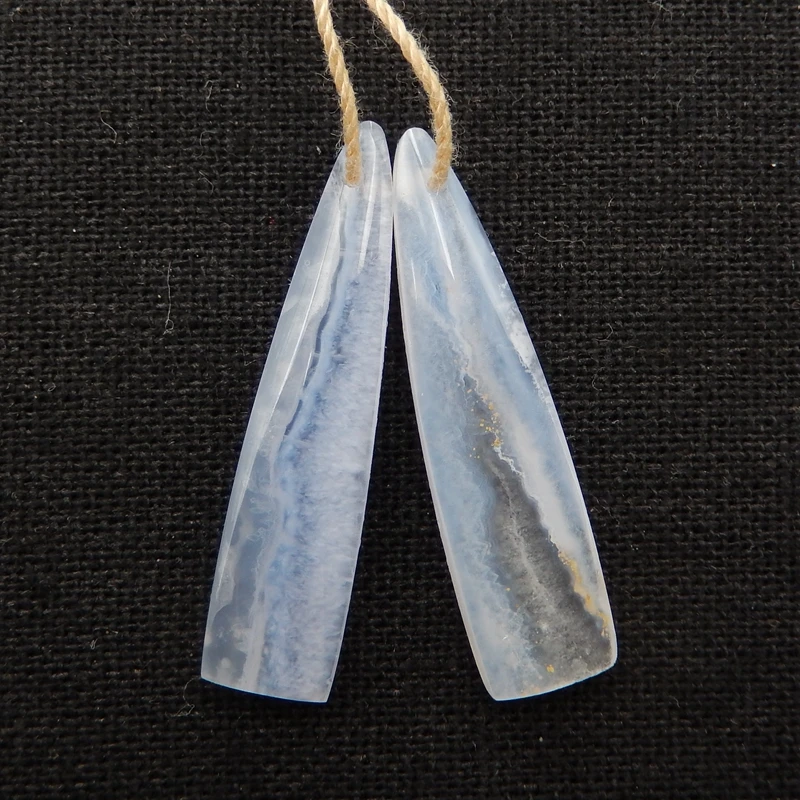 

Синие кружевные Агатовые серьги-капельки, пара камней для сережек making35 x 8x4 мм 4 г