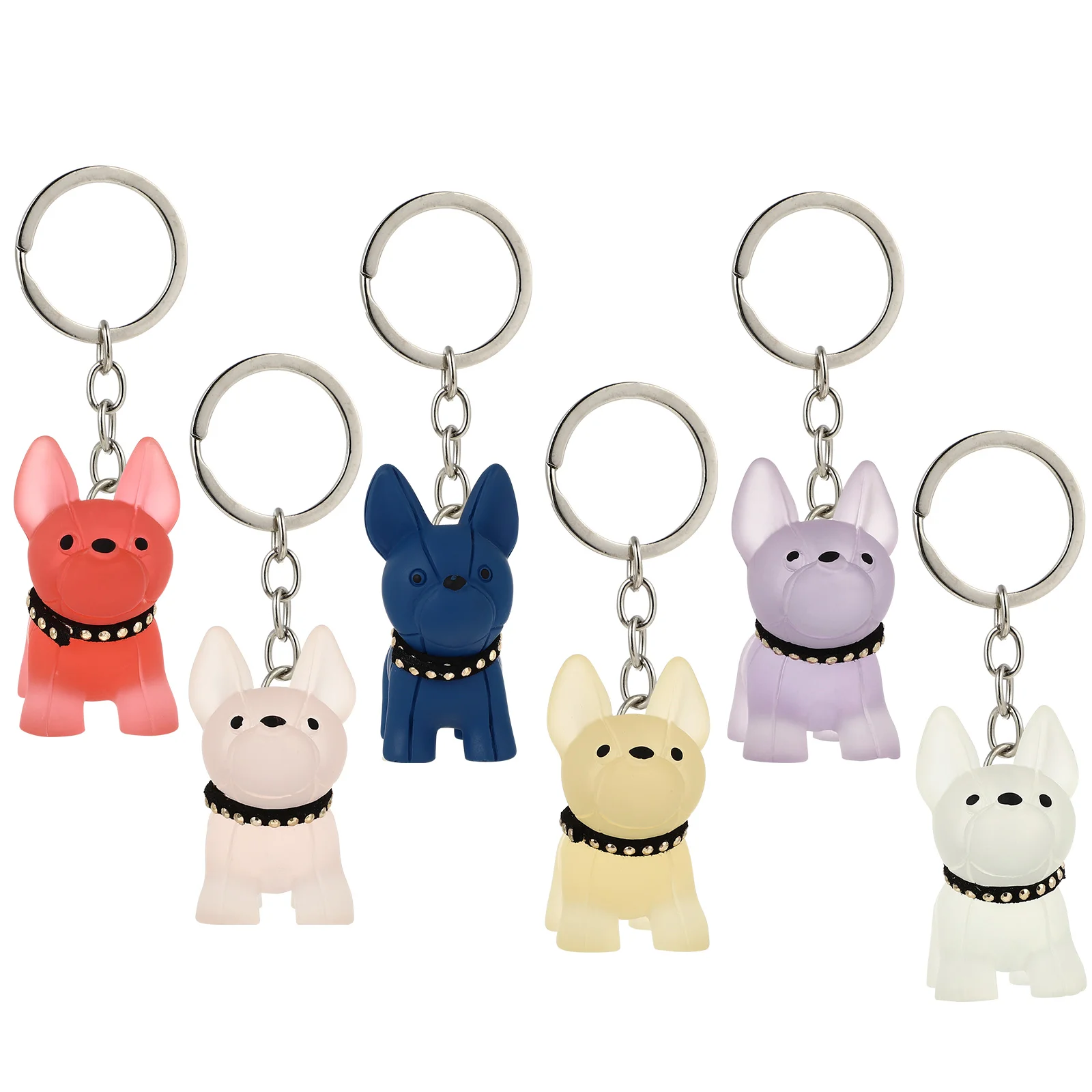 

6pcs Animal Key Rings Cartoon Animal Keychain Bag Pendant Key Decoration