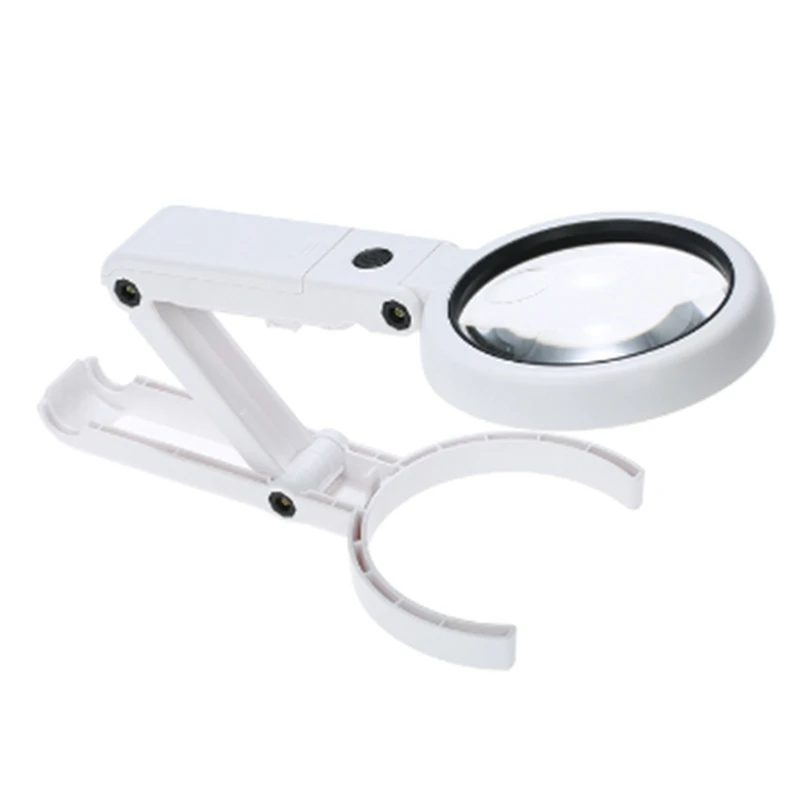 

LED Folding Light Magnifier For Book Newspaper Reading 5X 11X Magnifying Glass Handheld Foldable Loupe Magnifying