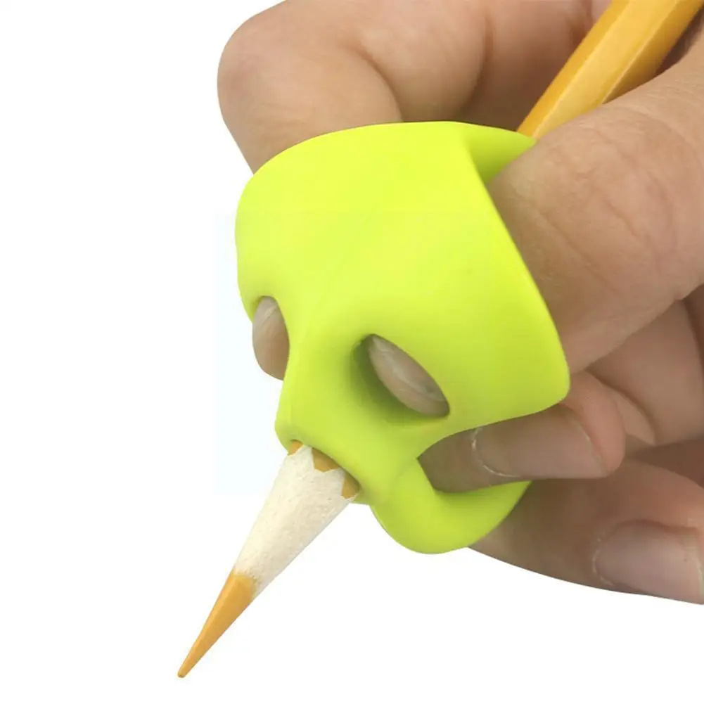 

Силиконовый держатель для карандашей с 3 пальцами, инструмент для коррекции рисунка, средство для исправления осанки детей, набор из 3 устро...