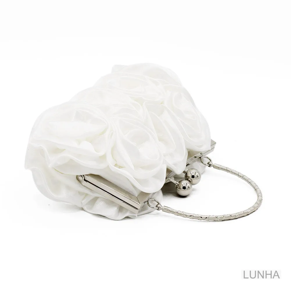 Женский Шелковый вечерний клатч с цветами розы сумка для ужина рамка на цепочке