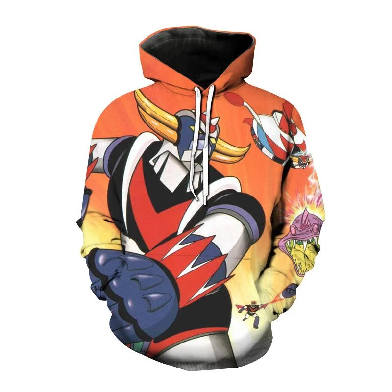 

Great Mazinger Z Goldorak Hoodies UFO Robot 3D Koji Kabuto Sweatshirt Anime Grendizer Hoodie Men Streetwear Harajuku Kid Clothes