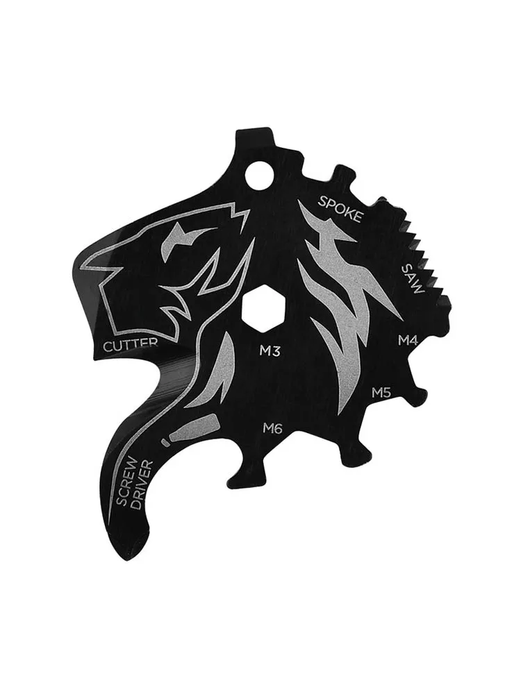 

Dropshipping Outdoor EDC Multifunctional Wrench 3CR13 Stainless Steel Beer Opener Black Animal Graphics Household Hand Tools