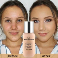 liquid foundation base makeup cream lasting matte oil control moisturiz cover spotted lines dark circles concealermaquiagem