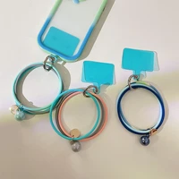 candy color phone strap silicone bracelet rope for mobile phone universal round hole wrist cellphone straps cute lanyard gift