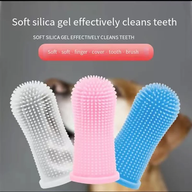 

New Products Pet Silicone Finger Sleeves Toothbrush Cat Dog Finger Sleeves Cleaning Toothbrush Anti-cavity