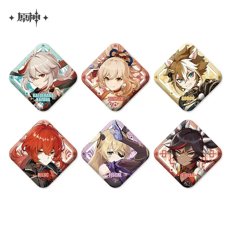

Sunsyea Genshin Impact официальный Merch miHoYo оригинальная аутентичная тематическая серия значок каузха Yoimiya Gorou Fischl Xinyan разбавление