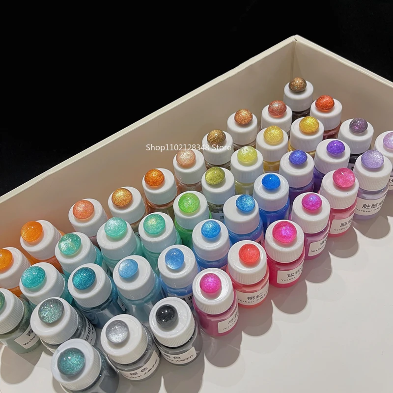 Жемчужная пудра 42 цвета поляризационная не опускается на дно блестящий порошок