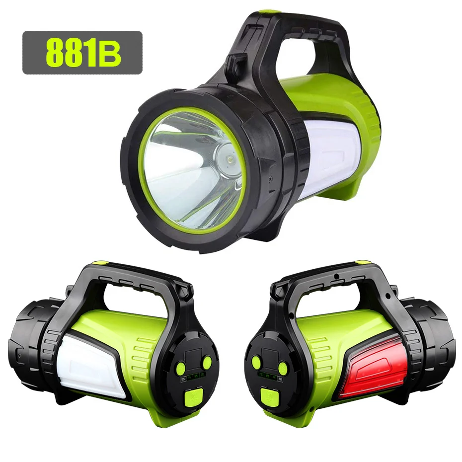 Фонарь ручной аккумуляторный Multifunction work Lights 16340 боковой. Мощный Водонепроницаемый фонарь. Перезаряжаемые фонарики ручные водонепроницаемые. Мощный фонарь для охраны. Прожектор аккум