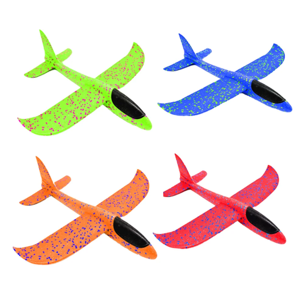 

4pcs Foam Airplane Foams Airplane Model Glider Plane Toys Manual Throwing Whirly Flying Glider Planes Outdoor Gifts for Kids