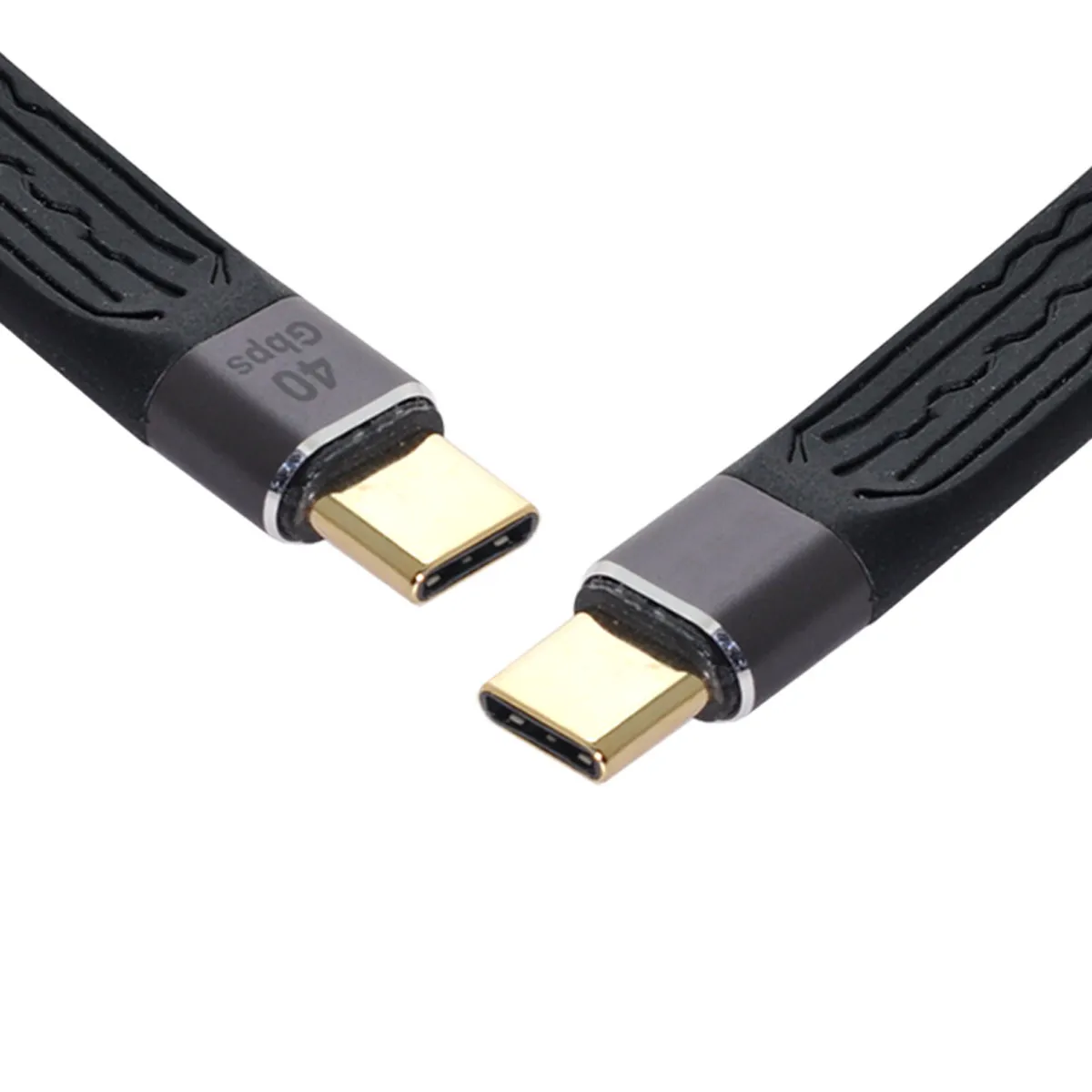 

CY For Laptop & Phone 13cm Flat Slim FPC Data Cable USB4 40Gbps Male to Male 100W 8K Type-C USB-C