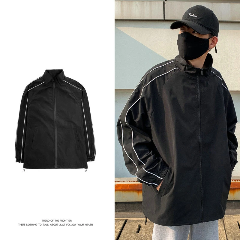 

Streetwear 2023 Spring Casual Men's Jackets Stand Collar Harajuku Windbreaker Jackets For Men