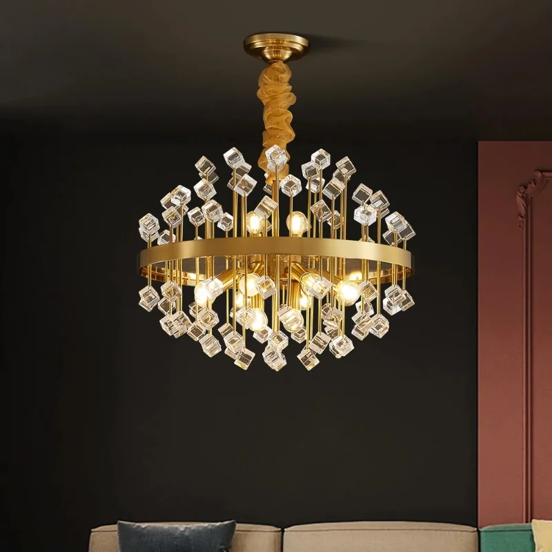 

Led Art Chandelier Pendant Lamp Light Room Decor Luxury Atmosphere Crystal Postmodern Creative Personality Restaurant