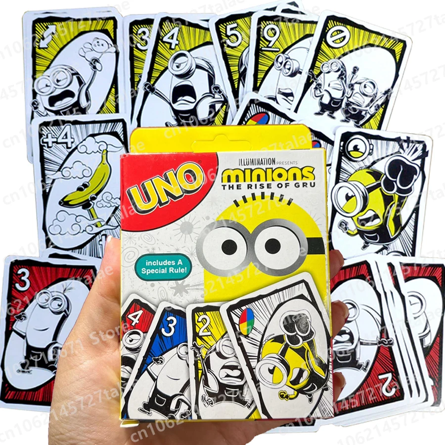 Mattel Games UNO Миньоны карточная игра для семейной ночи с тематической графикой ТВ-шоу