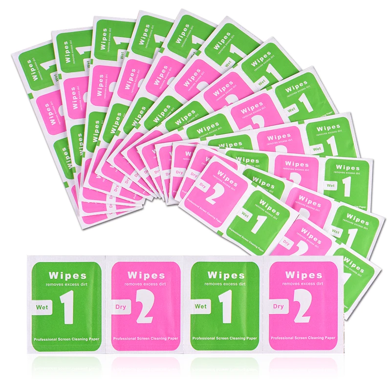 

100pcs Screen Cleaning Wipes Electronic Streak-Free Dry and Wet Cleaning Cloth Home Office Convenience Quick Wipes Lens Cleaners
