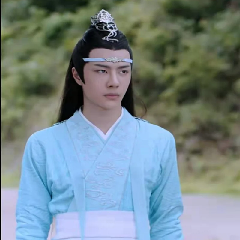 Фото Костюм для косплея Lan Wangji Mo Dao Zu Shi, оригинальный костюм Lan Zhan, китайские традиционные костюмы ханьфу для взрослых, неразобранная ТВ-серия №3