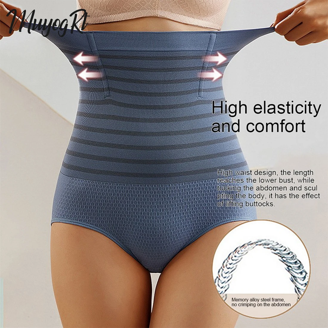 

High Waist Seamless Women's Panties Cotton Briefs Plus Size Body Sculpting Menstrual Panties Hip Lift Slimming Underwear