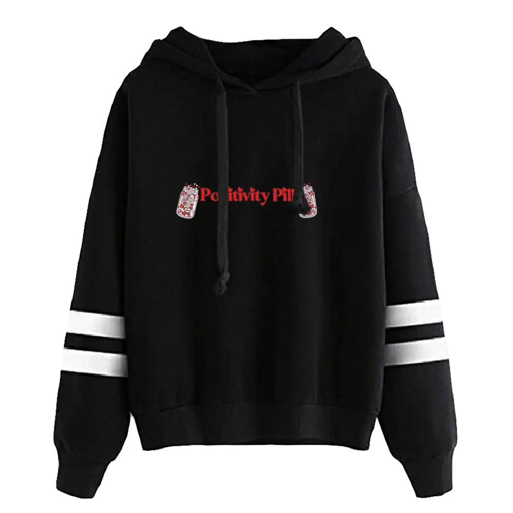 Свитшот Nicole Laeno Merch унисекс без карманов параллельные полосы с рукавом худи для