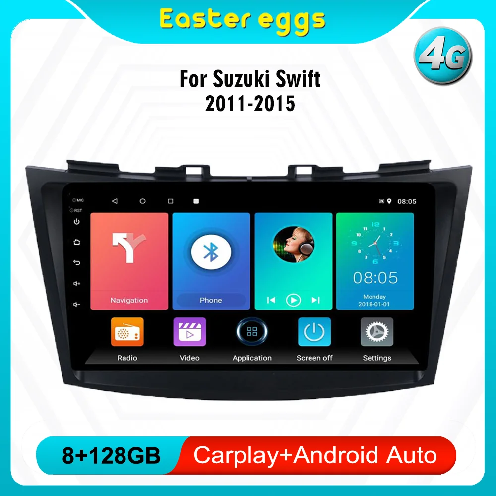 

For Suzuki Swift 2011-2015 4G CARPLAY WiFi 9 inch 2 din Android Car Multimedia player Car Radio GPS Navigation BT With Frame