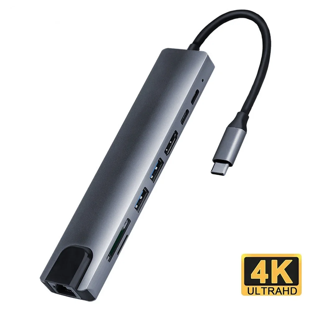 Док-станция 8 в 1 для ноутбука с портом USB C и поддержкой 4K HDMI