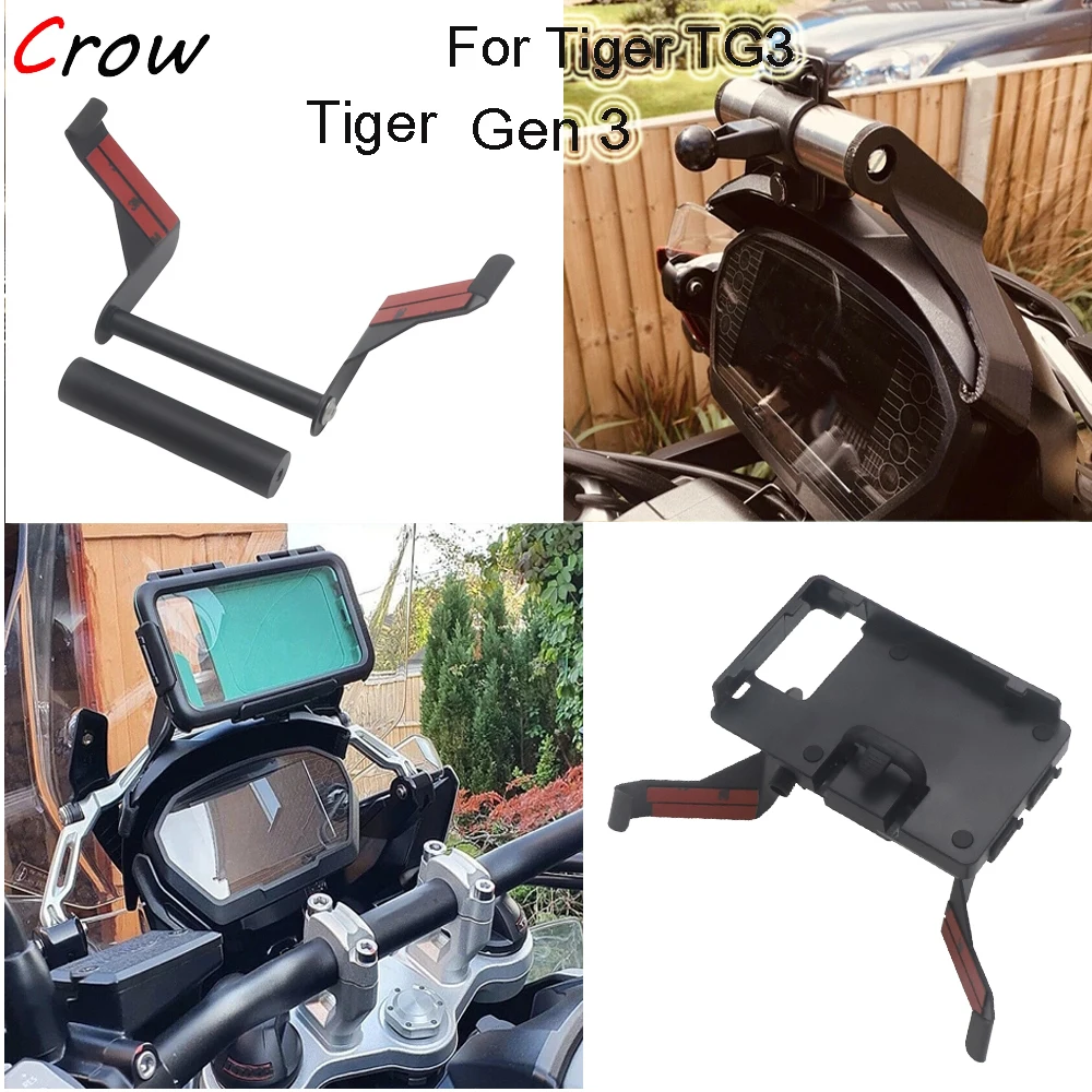 

NEW Motorcycle Accessories For Tiger Gen 3 TG3 GPS Phone Mount Bracket Stand Holder