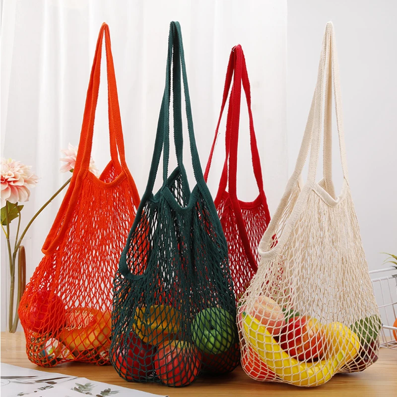 

Настоящие хлопковые сумки-ленты для овощей, многофункциональные вместительные сумки для хранения