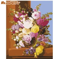 ruopoty classical painting by numbers on canvas flowers drawing by numbers for adults wall decor picture paint unique gift