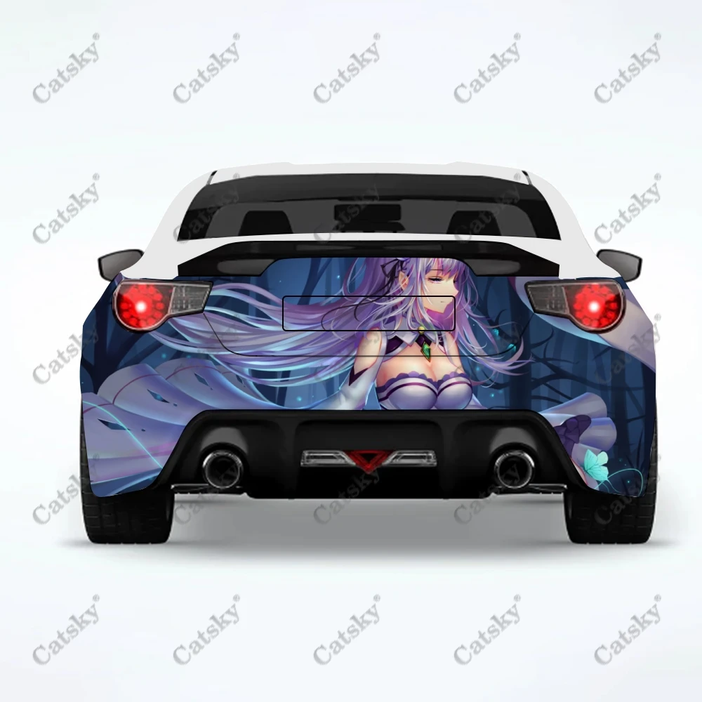 

Автомобильная наклейка Emilia Re Zero Print, автомобильная наклейка, креативная наклейка, внешний вид кузова автомобиля, модификация, Защитная пленка для автомобиля