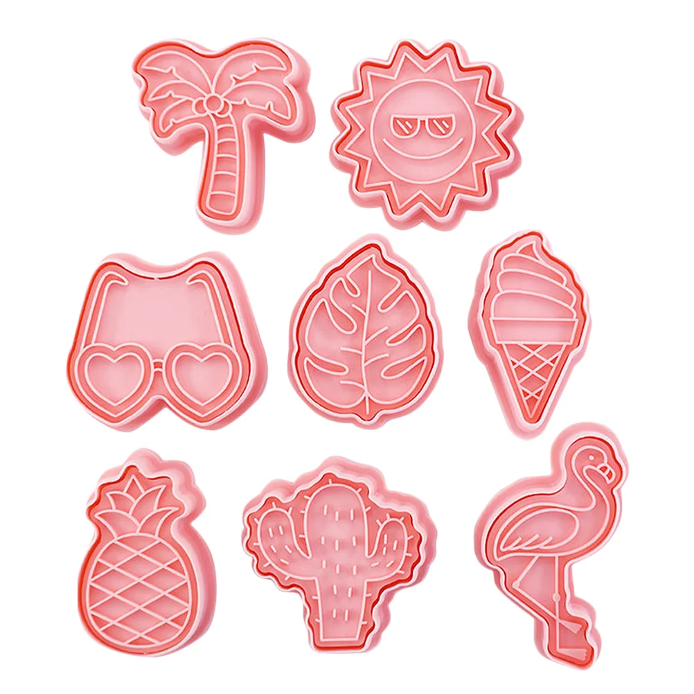 

8 Pcs Baking Supplies Cookie Press Molds Mermaid Party Kitchen Lovely Child Plastic Frames