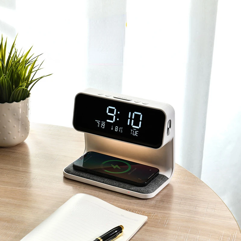 Wireless Phone Charger Digital Table Clock