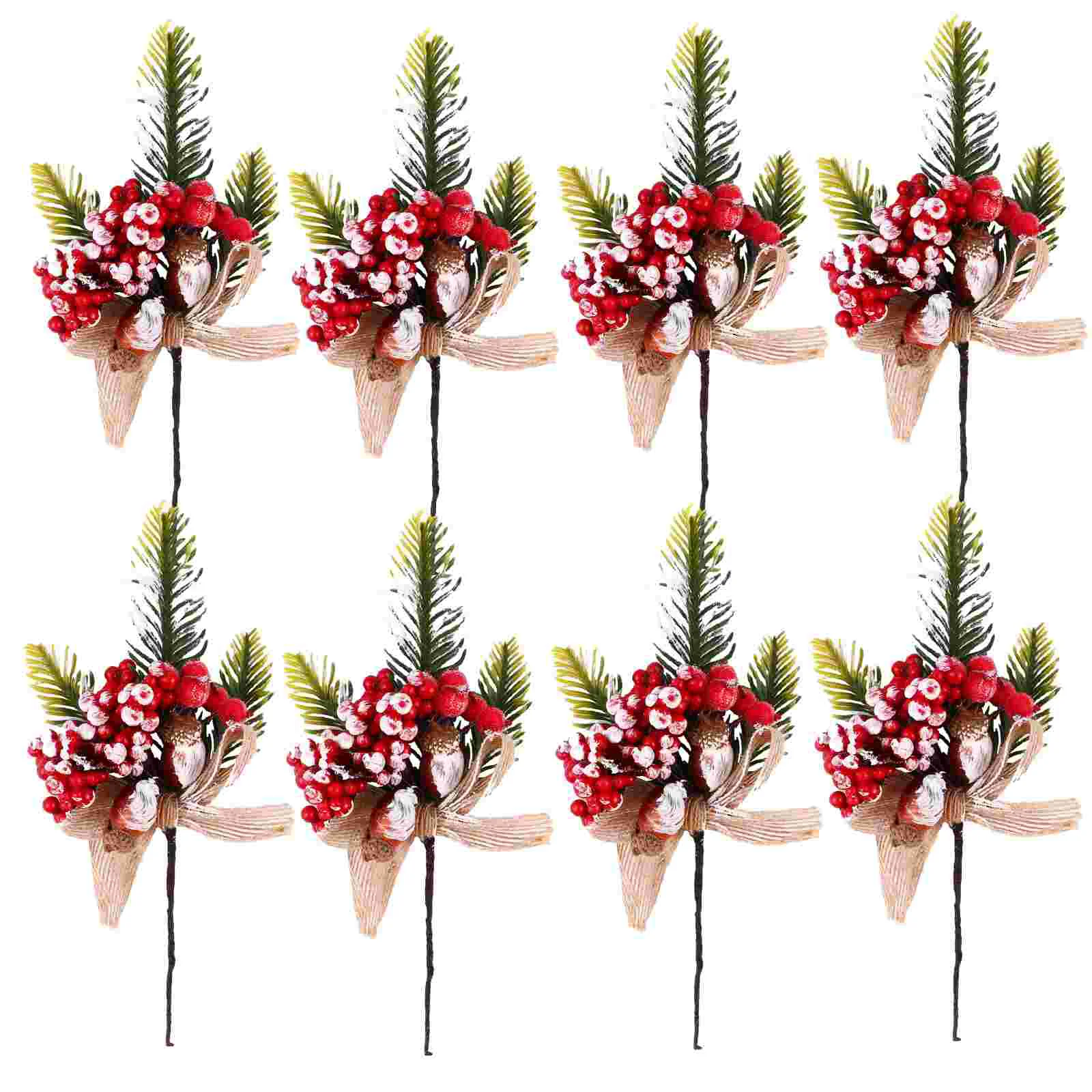 

Picks Christmas Pine Cones Branches Floral Artificial Holly Stems Berry Tree Wreath Branch Spray