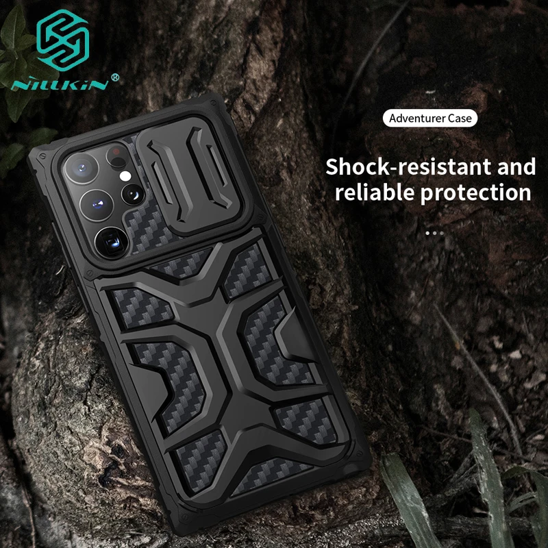 

For Samsung Galaxy S22 Ultra NILLKIN Adventurer Slide Camera Cover Lens Privacy Protection Back Cover for Samsung S22 Plus