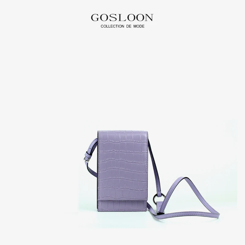GOSLOON-Mini Wallet 2022 Luxury Bag Crocodile Pattern Leather Evening Handbag Fashion Business Handle Casual Ladies Ladies Cross