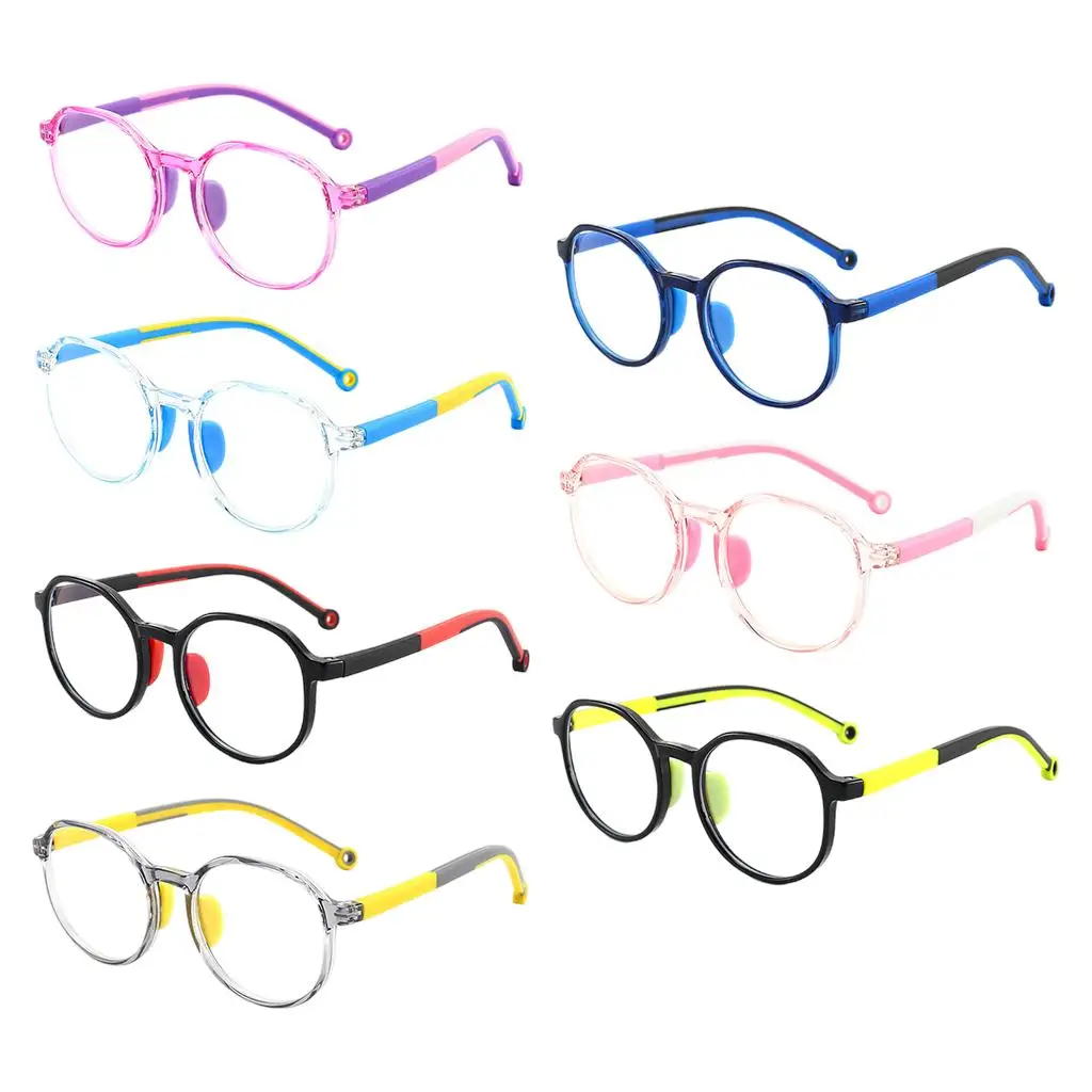 

Kids Blue Light Blocking Glasses for Boys Girls, Round Child Eyeglasses Frame, Anti Eyestrain Computer Gaming Glasses