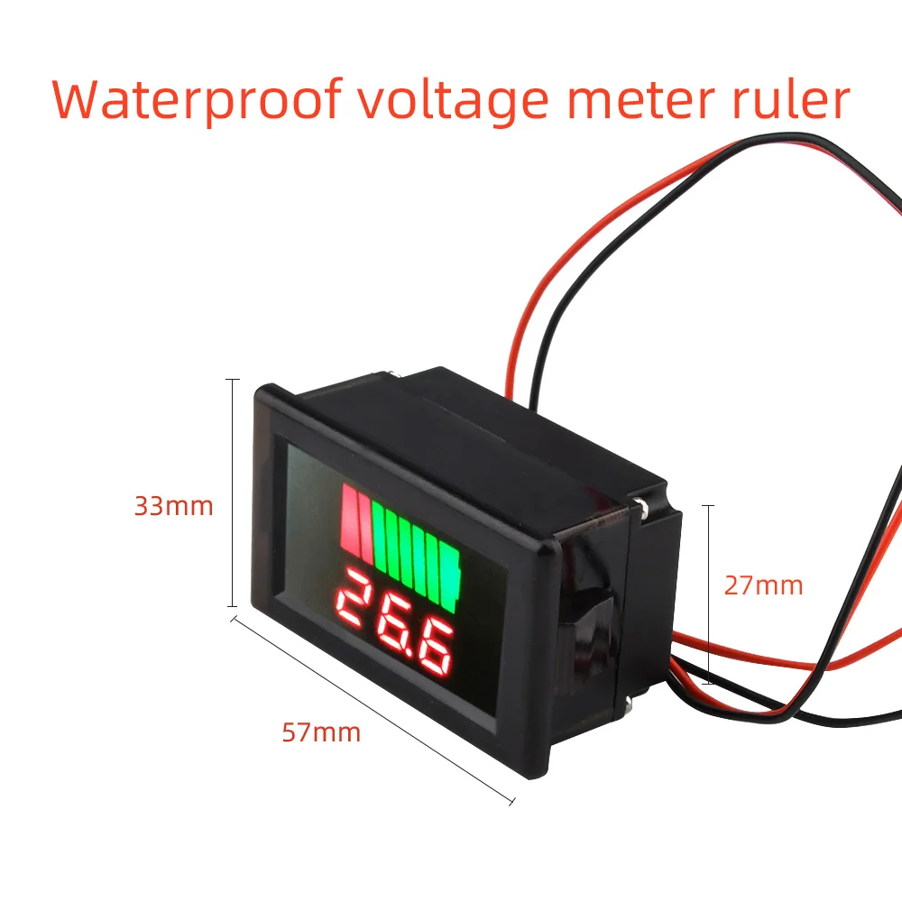

Battery Capacity Indicator For 12V 12.6V 24V 36V 48V 60V 72V 84ＶElectromobile Lead Acid Battery Charge Level Tester Voltmeter