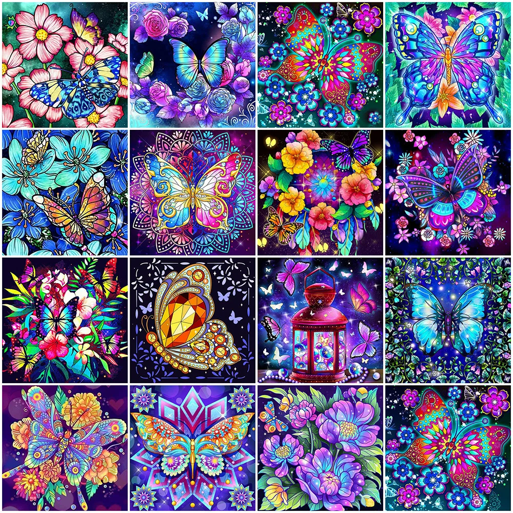 

MomoArt Алмазная вышивка Бабочка картина стразами Алмазная мозаика животное вышивка крестиком Алмазная Живопись цветы подарок ручной работы