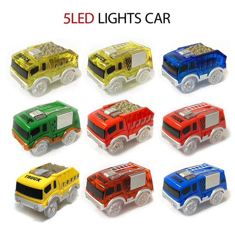 

5LED electronic engineering vehic, toy parts, track racing car,children's toys, car toys, Magic LED Strips Toy birthday gifts