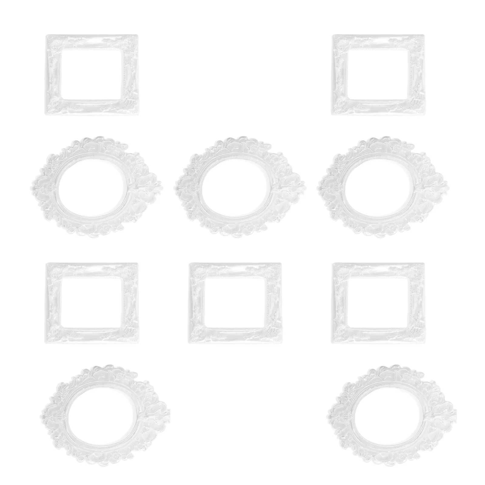 

Frame Photo Picture Resin Frames Display Vintage Mini Oval Digital Jewelry Props Diy Miniature Retro Decorative Shooting Epoxy