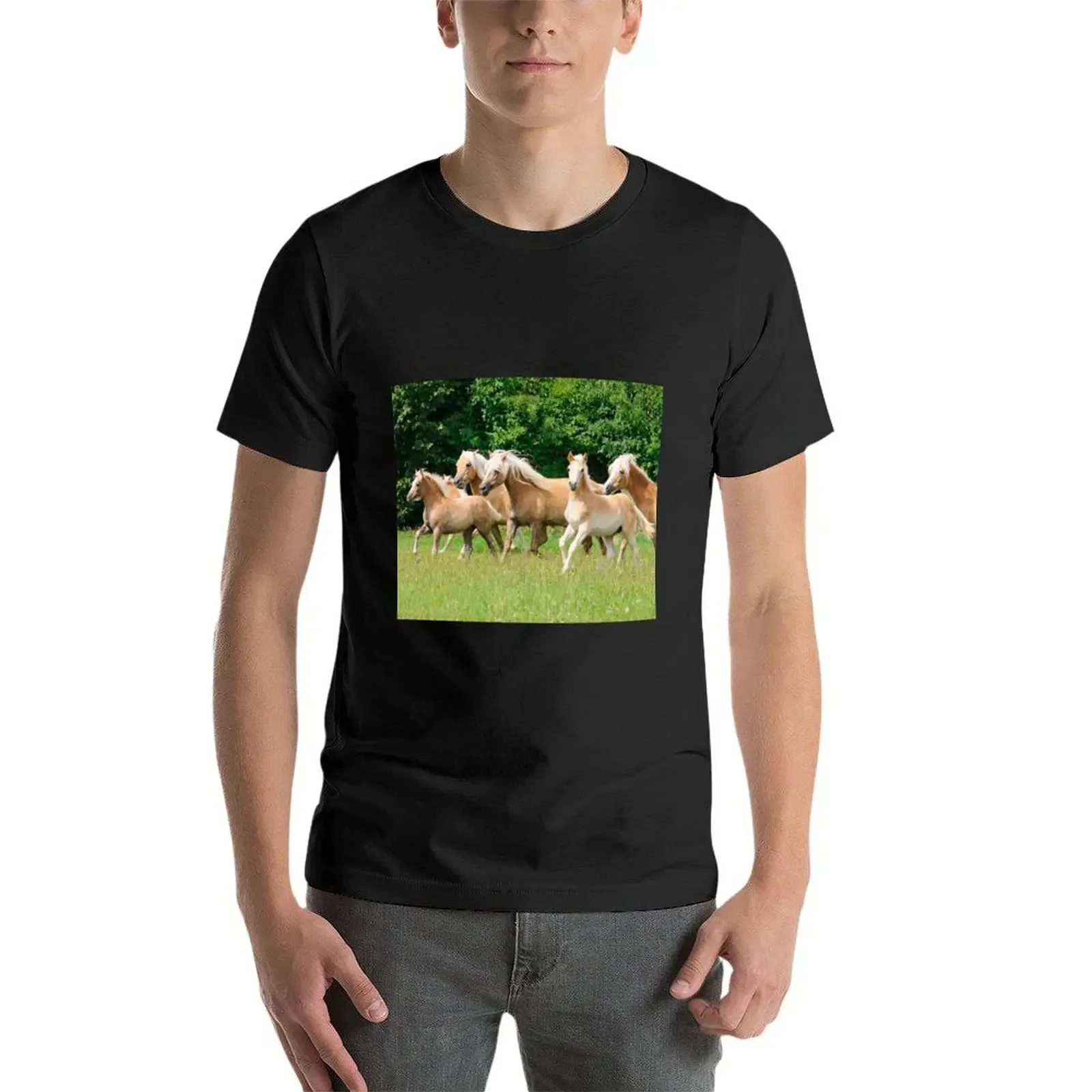 Футболка Running Herd of Haflingers летний топ мужская футболка мужские футболки с рисунком