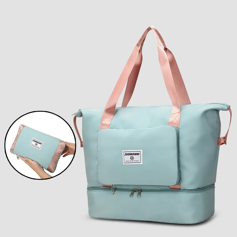 

High Quality Folding Travel Bag Large Capacity Women's Storage Bag Handbag Tote Multifunction Casual Weekend Gym Sports Yoga Bag