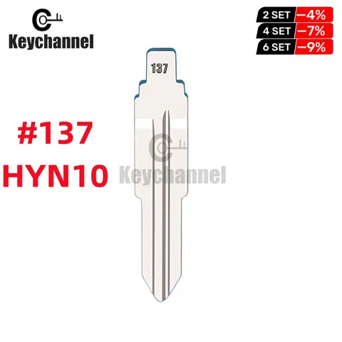 Keychannel 10 шт. #137 HYN10 Металлические Пустые откидные лезвия KD VVDI дистанционный ключ SSY3 лезвие для Ssangyong S170 необработанный ключ для автомобиля заменяемые лезвия